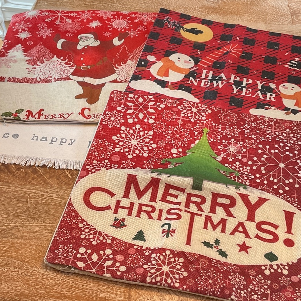 Festive Christmas Holiday Pillow Covers